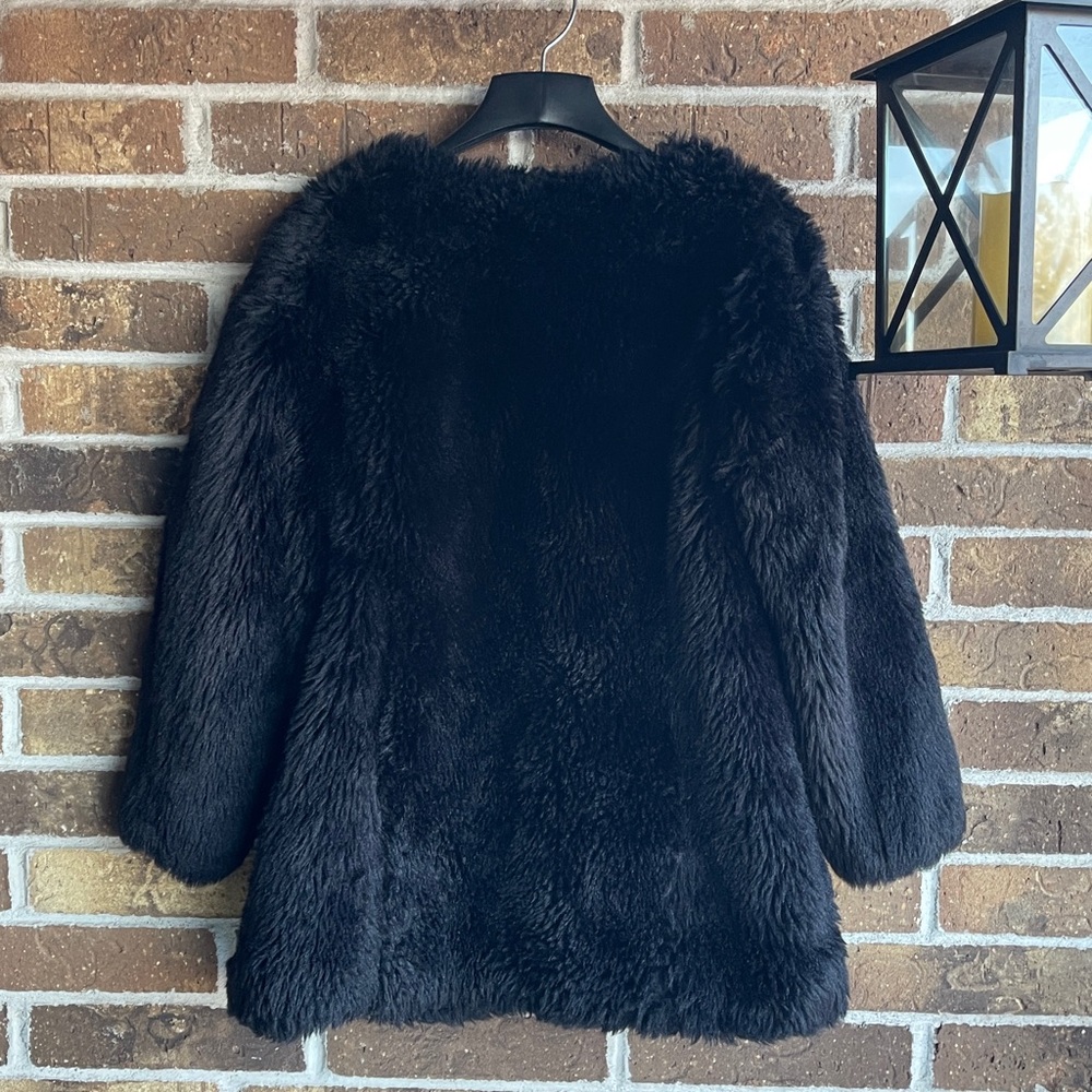 Talbots Black Faux Fur Jacket - Picture 4 of 8